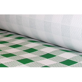 Tovaglia di Carta Rotolo Quadro Verde 1x100m. 40g (6 Pezzi)