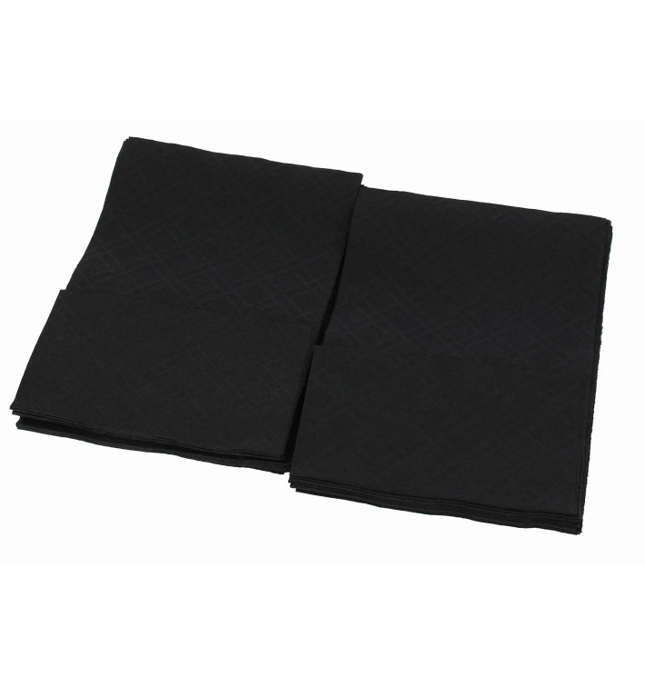 Tovagliolo di Carta Nero 17x17cm (160 Pezzi) Tovagliolo di Carta Nero 17x17cm (160 Pezzi)
