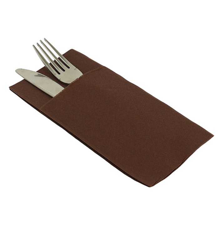 Tovagliolo Kanguro di Airlaid Marrone 40x40cm (480 Pezzi) Tovagliolo Kanguro di Airlaid Marrone 40x40cm (480 Pezzi)