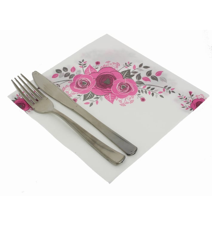 Tovagliolo di Carta "Bouquet" Punta- Punta 40x40cm (50 Pezzi) Tovagliolo di Carta "Bouquet" Punta- Punta 40x40cm (50 Pezzi)