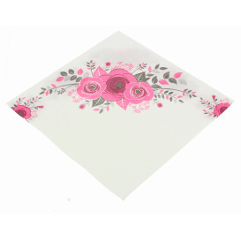 Tovagliolo di Carta "Bouquet" Punta- Punta 40x40cm (50 Pezzi)