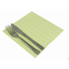 Tovagliolo di Carta "Basic Pistacchio" Punta- Punta 40x40cm (600 Pezzi)