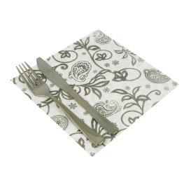 Tovagliolo di Airlaid Bianco "Cachemire" 40x40cm (50 Pezzi)