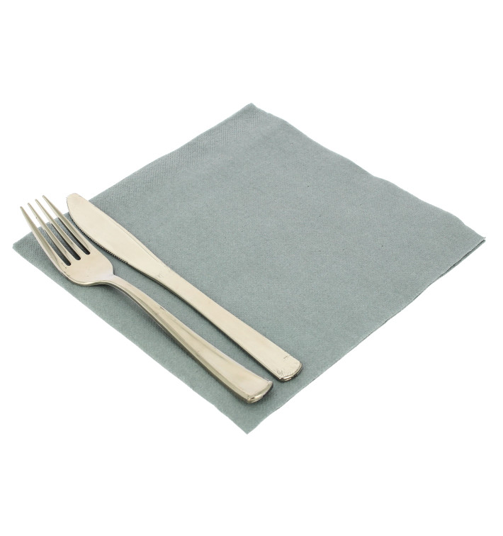 Tovagliolo di Carta Grigio Punta-Punta 40x40cm (1.200 Pezzi) Tovagliolo di Carta Grigio Punta-Punta 40x40cm (1.200 Pezzi)