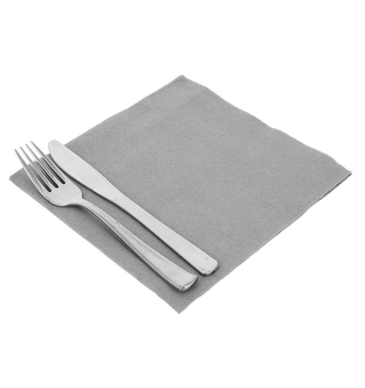 Tovagliolo Airlaid Grigio 40x40cm (50 Pezzi) Tovagliolo Airlaid Grigio 40x40cm (50 Pezzi)