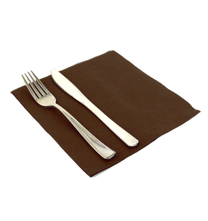 Tovagliolo Airlaid Marrone 40x40cm (50 Pezzi) Tovagliolo Airlaid Marrone 40x40cm (50 Pezzi)