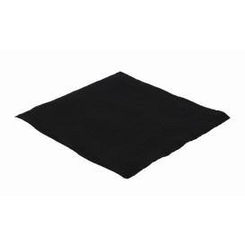 Tovagliolo di Carta Nero 33x33cm 1 Veli (70 Pezzi)