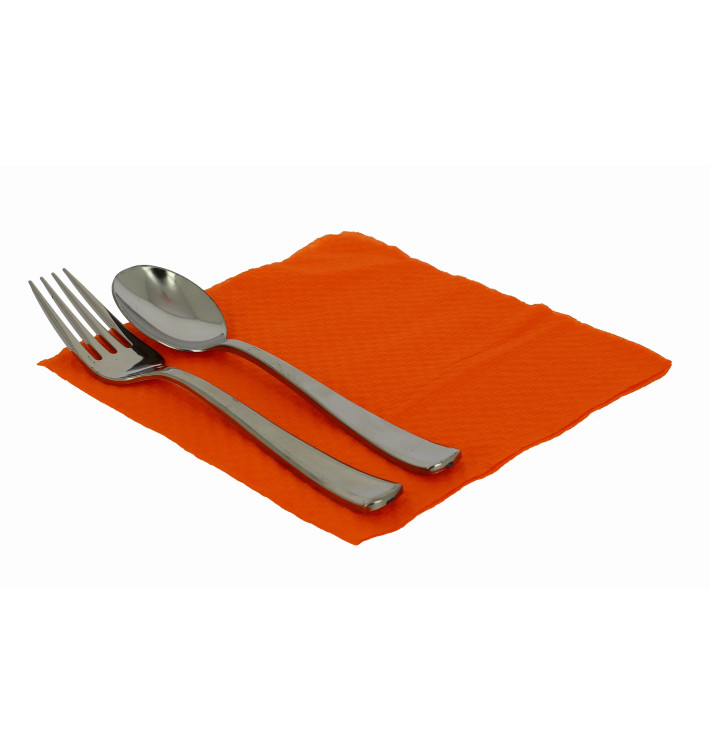 Tovagliolo di Carta Arancione 33x33cm 1 Veli (70 Pezzi) Tovagliolo di Carta Arancione 33x33cm 1 Veli (70 Pezzi)