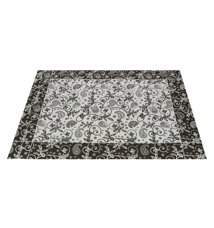 Tovaglietta di Carta 30x40cm "Cachemire" Nero 50g (500 Pezzi) Tovaglietta di Carta 30x40cm "Cachemire" Nero 50g (500 Pezzi)