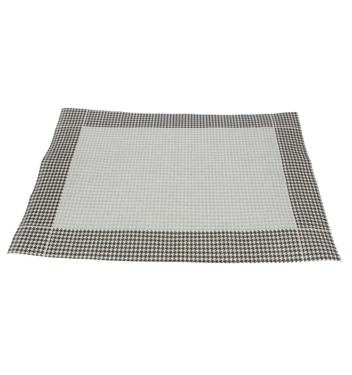 Tovaglietta di Carta 30x40cm "Piede di Gallo" Nero 50g (500 Pezzi) Tovaglietta di Carta 30x40cm "Piede di Gallo" Nero 50g (500 Pezzi)