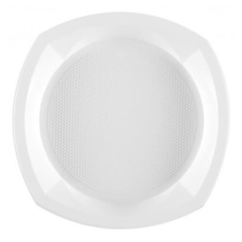 Piatto di Plastica PS Piano Bianco 230x230mm 1C (1000 Pezzi)