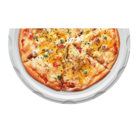 Piatto Plastica PS Pizza Bianco 320mm (100 Pezzi)