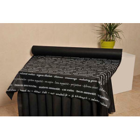 Tovaglia Rotolo Non Tessuto Nero "Buon Appetito" 1,2x50m 50g (6 Pezzi)