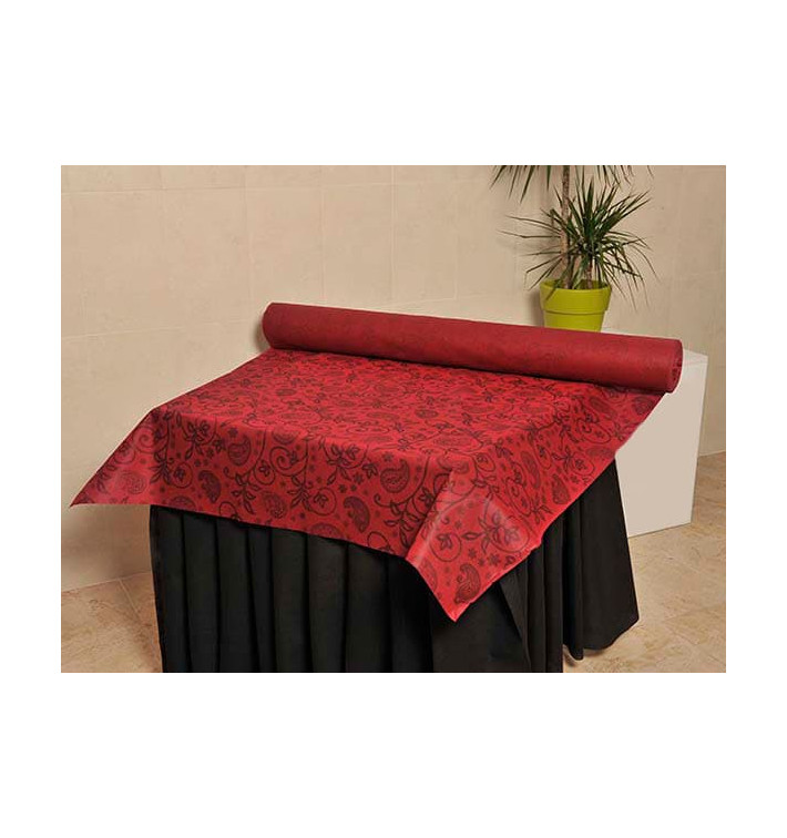 Tovaglia Rotolo Non Tessuto Bordò "Cachemire" 1,2x48m 50g (6 Pezzi) Tovaglia Rotolo Non Tessuto Bordò "Cachemire" 1,2x48m 50g (6 Pezzi)