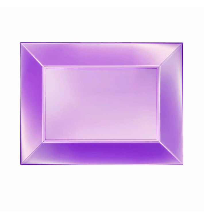 Vassoio Plastica Viola Nice Pearl PP 280x190mm (240 Pezzi) Vassoio Plastica Viola Nice Pearl PP 280x190mm (240 Pezzi)