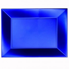 Vassoio Plastica Blu Nice Pearl PP 345x230mm (6 Pezzi)