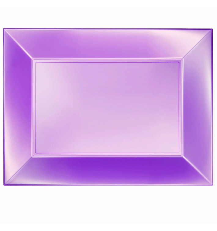 Vassoio Plastica Viola Nice Pearl PP 345x230mm (6 Pezzi) Vassoio Plastica Viola Nice Pearl PP 345x230mm (6 Pezzi)