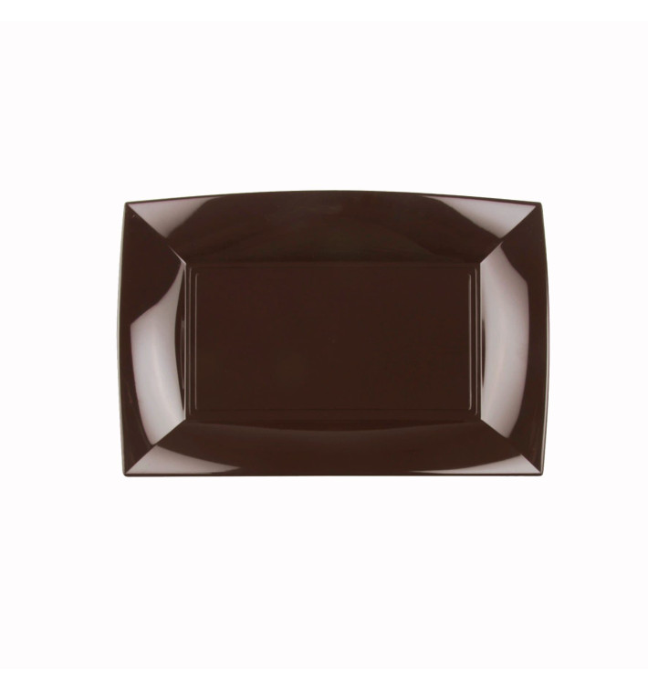 Vassoio Plastica Marrone Nice PP 280x190mm (12 Pezzi) Vassoio Plastica Marrone Nice PP 280x190mm (12 Pezzi)
