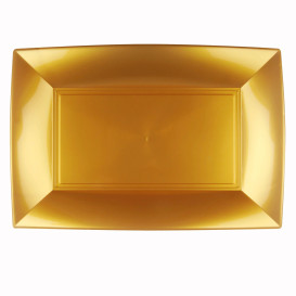 Vassoio Plastica Oro Nice PP 345x230mm (60 Pezzi)