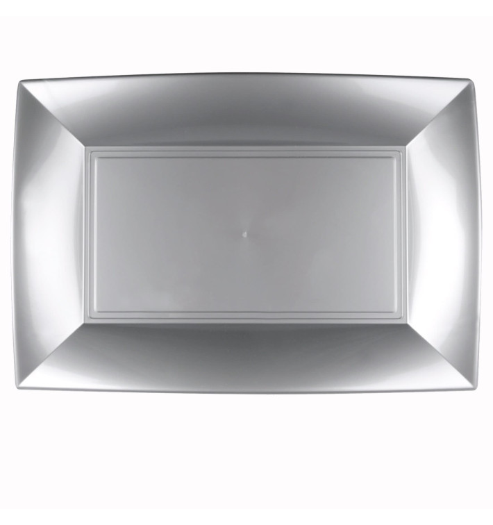 Vassoio Plastica Grigio Nice PP 345x230mm (6 Pezzi) Vassoio Plastica Grigio Nice PP 345x230mm (6 Pezzi)