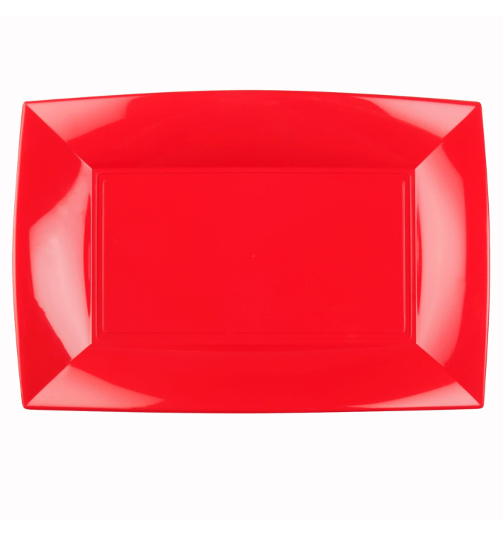Vassoio Plastica Rosso Nice PP 345x230mm (6 Pezzi) Vassoio Plastica Rosso Nice PP 345x230mm (6 Pezzi)