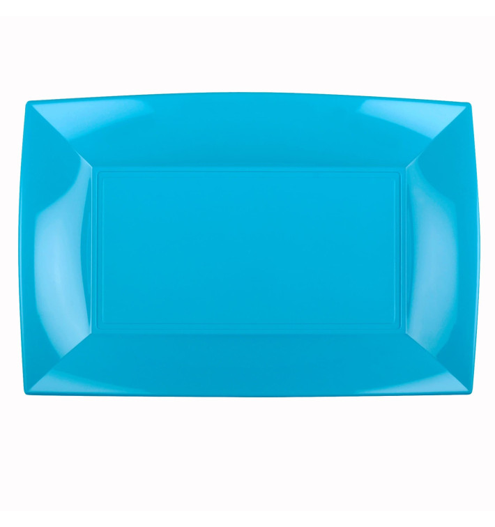 Vassoio Plastica Turchese Nice PP 345x230mm (60 Pezzi) Vassoio Plastica Turchese Nice PP 345x230mm (60 Pezzi)