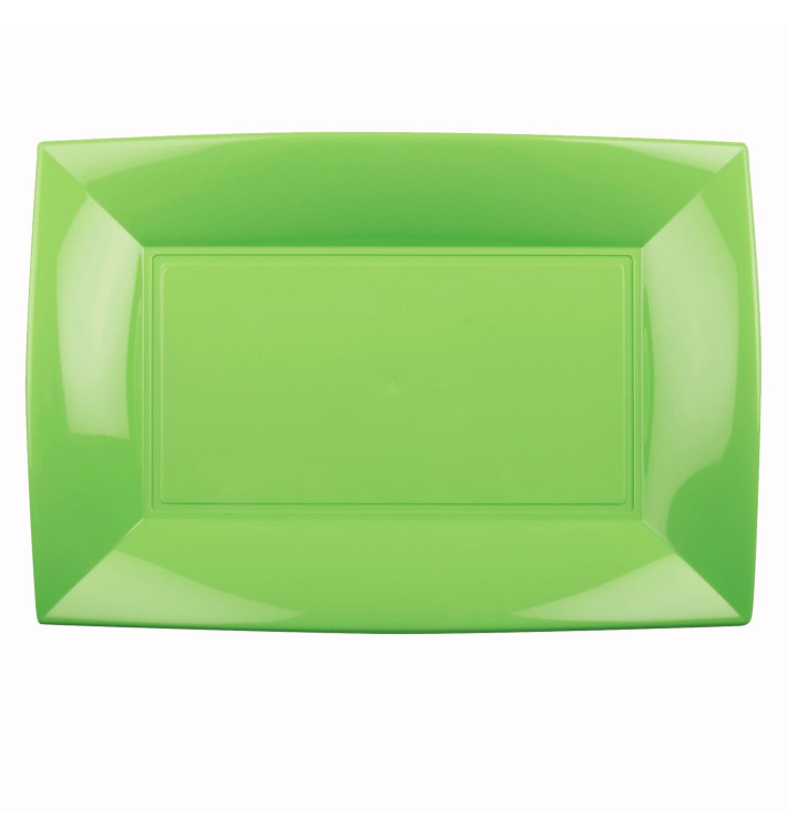 Vassoio Plastica Verde Acido Nice PP 345x230mm (60 Pezzi) Vassoio Plastica Verde Acido Nice PP 345x230mm (60 Pezzi)
