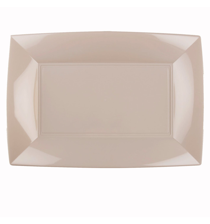 Vassoio Plastica Beige Nice PP 345x230mm (60 Pezzi) Vassoio Plastica Beige Nice PP 345x230mm (60 Pezzi)
