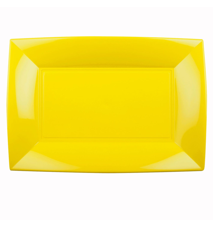 Vassoio Plastica Giallo Nice PP 345x230mm (60 Pezzi) Vassoio Plastica Giallo Nice PP 345x230mm (60 Pezzi)