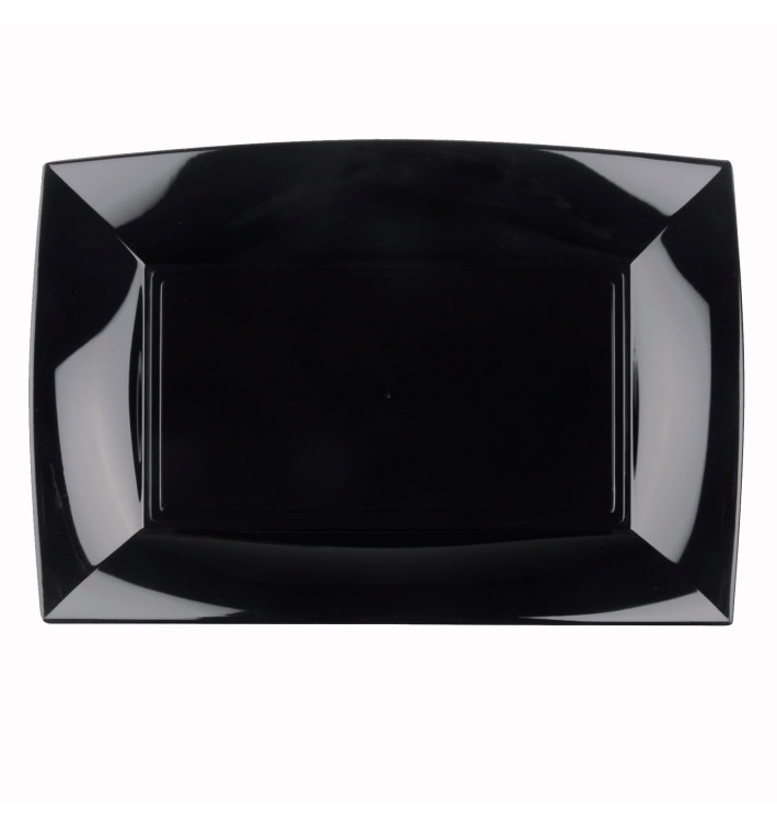 Vassoio Plastica Nero Nice PP 345x230mm (6 Pezzi) Vassoio Plastica Nero Nice PP 345x230mm (6 Pezzi)