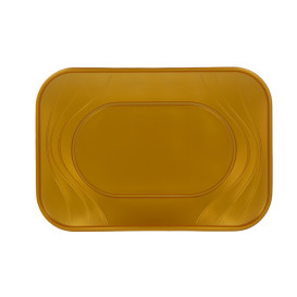 Vassoio di Plastica PP "X-Table" Oro 330x230mm (2 Pezzi)