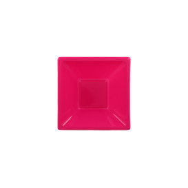 Ciotola Plastica PS Quadrato Fucsia 12x12cm (12 Pezzi)