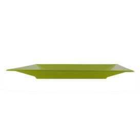 Piatto Plastica Piano Quadrato Verde Pistacchio 170mm (5 Pezzi)