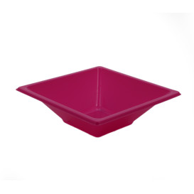 Ciotola Plastica PS Quadrato Fucsia 12x12cm (12 Pezzi)