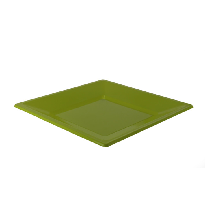 Piatto Plastica Piano Quadrato Verde Pistacchio 170mm (5 Pezzi) Piatto Plastica Piano Quadrato Verde Pistacchio 170mm (5 Pezzi)