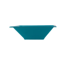 Ciotola Plastica PS Quadrato Turchese 12x12cm (25 Pezzi)