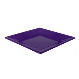 Piatto Plastica Piano Quadrato Lilla 170mm (750 Pezzi)