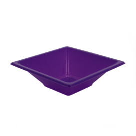 Ciotola Plastica PS Quadrato Lilla 12x12cm (25 Pezzi)