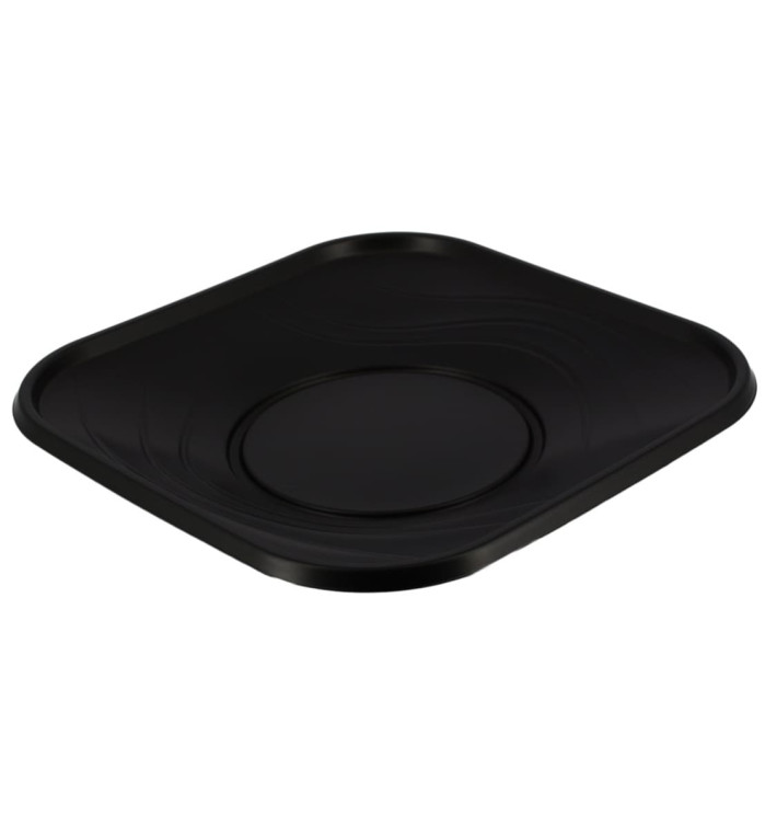 Piatto di Plastica PP "X-Table" Piazza Piano Nero 230mm (120 Pezzi) Piatto di Plastica PP "X-Table" Piazza Piano Nero 230mm (120 Pezzi)