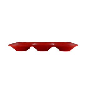 Vassoio di Plastica "X-Table" 3C Rosso PP 330x230mm (30 Pezzi)