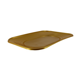 Vassoio di Plastica PP "X-Table" Oro 330x230mm (2 Pezzi)