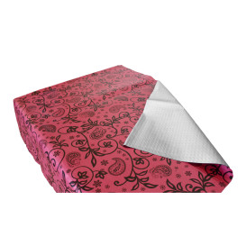 Tovaglia di Carta Taglio Bordò 1x1m "Cachemire" 37g (400 Pezzi)