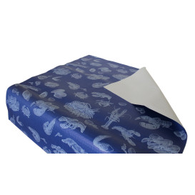 Tovaglia di Carta Taglio 1x1m "Blu Frutto di Mare" 37g (400 Pezzi)
