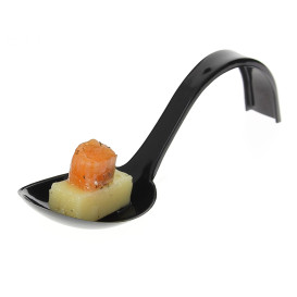 Cucchiaio Curvo Degustazione Nero 130mm (50 Pezzi)