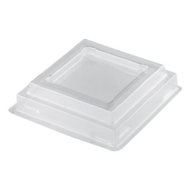 Coperchio Bicchiere Onda Trasp. PET 100ml (25 Pezzi)