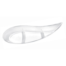 Salsera Degustazione Virgola 3 Scomparti Transp. 30 ml (50 Pezzi)