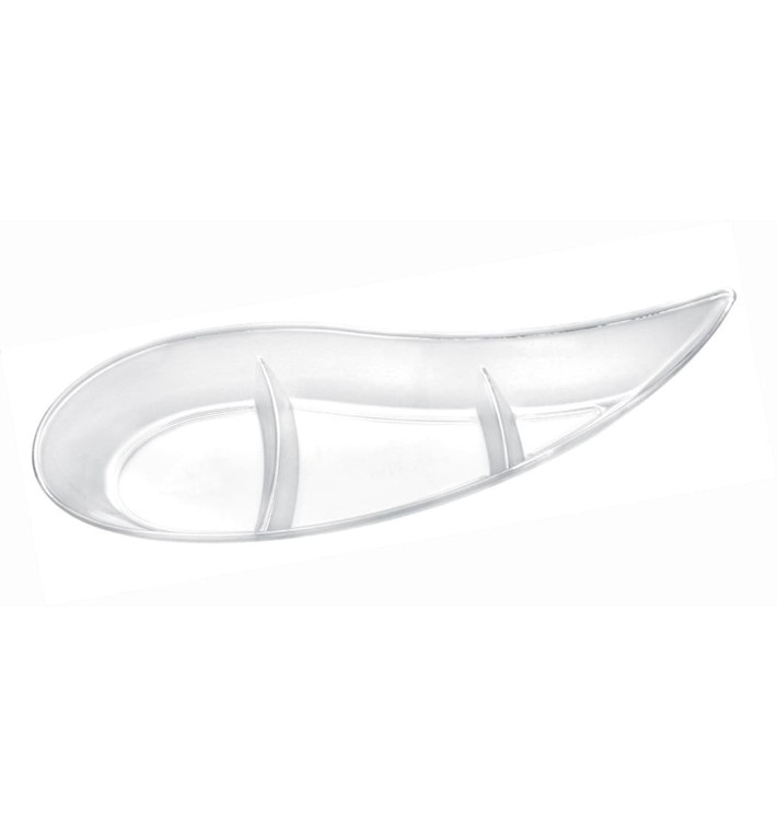 Salsera Degustazione Virgola 3 Scomparti Transp. 30 ml (50 Pezzi) Salsera Degustazione Virgola 3 Scomparti Transp. 30 ml (50 Pezzi)
