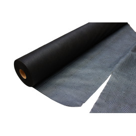 Tovaglia Rotolo Non Tessuto Nero "Spirale" 1,2x50m 50g (1 Unità)