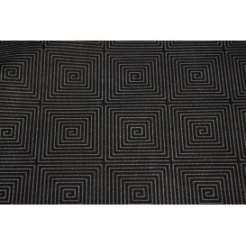 Tovaglia Rotolo Non Tessuto Nero "Spirale" 1,2x50m 50g (6 Pezzi)