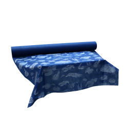 Tovaglia Rotolo Non Tessuto Blu "Frutto di Mare" 1,2x50m 50g (1 Unità)